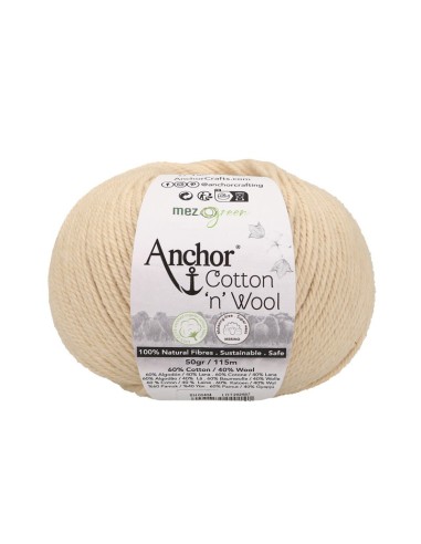 Hilo Anchor Cotton 'n' Wool 4670004, ovillo 50 gr.