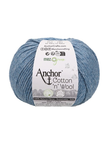 Hilo Anchor Cotton 'n' Wool 4670004, ovillo 50 gr.