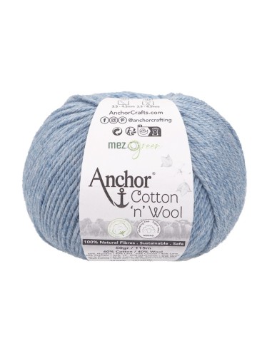 Hilo Anchor Cotton 'n' Wool 4670004, ovillo 50 gr.