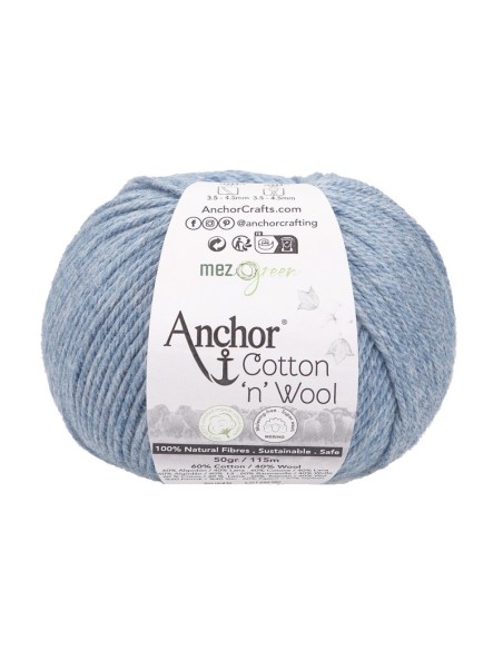 Hilo Anchor Cotton 'n' Wool 4670004, ovillo 50 gr.