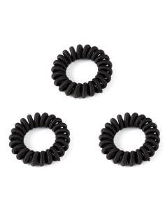 Goma pelo cable de teléfono de tela negros Inca 30081, pack 3 unidades