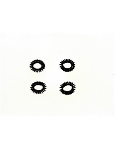 Goma pelo cable teléfono negra para el pelo mujer Inca 11039, pack 4 gomas