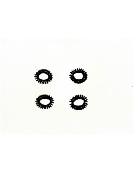 Goma pelo cable teléfono negra para el pelo mujer Inca 11039, pack 4 gomas