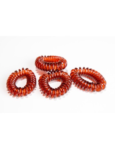 Goma pelo cable de teléfono marrón Inca 11040, pack 4 gomas