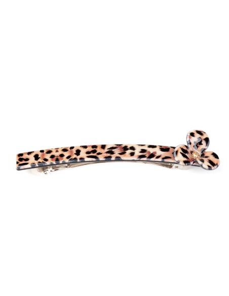 Pasador pelo flor estampado animal print Inca 30102