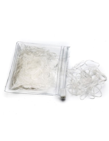 Goma pelo mini transparente 2,5 cm Inca 10089, bolsa 250 unidades