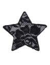 Aplicación 9526-B estrella negra (7,80 x 7,50 cm), 4 u