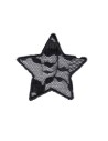 Aplicación 9525-B estrella negra (5,00 x 5,30 cm), 4 u