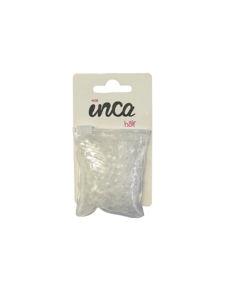 Goma pelo mini transparente 2,5 cm Inca 10089, bolsa 250 unidades