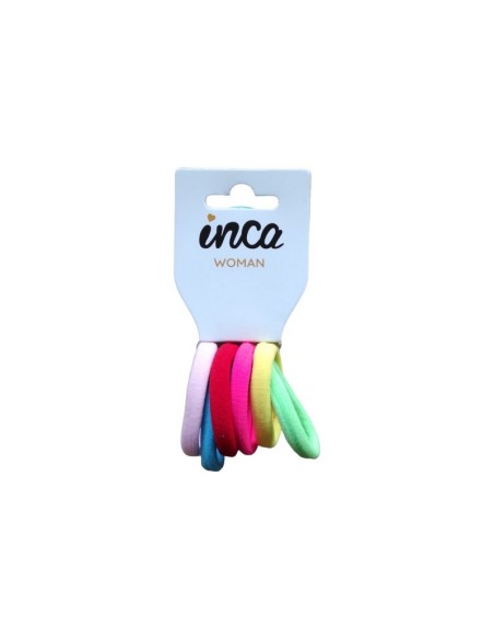 Goma pelo acrílica surtido de colores Inca 10245, pack de 6 unidades