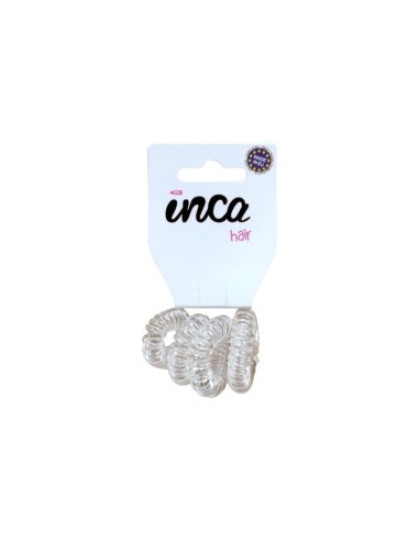 Goma pelo cable de teléfono transparente Inca 10326, pack 4 unidades