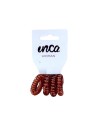 Goma pelo cable de teléfono marrón Inca 11040, pack 4 gomas