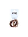 Goma pelo cable de teléfono marrón 4,7 cm Inca 30051, pack 3 unidades