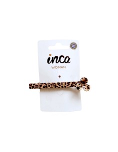 Pasador pelo flor estampado animal print Inca 30102