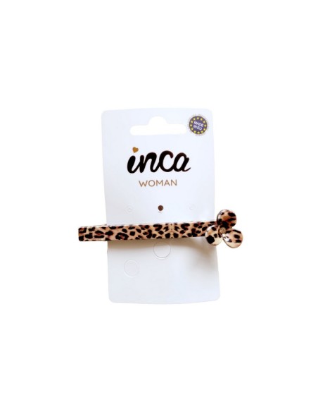 Pasador pelo flor estampado animal print Inca 30102