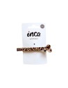 Pasador pelo flor estampado animal print Inca 30102