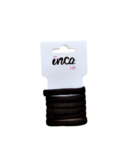 Goma pelo negra 5 cm Inca 50121, pack 6 unidades