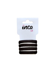 Goma pelo negra 6 cm Inca 50521, pack 4 unidades