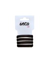 Goma pelo negra 6 cm Inca 50521, pack 4 unidades