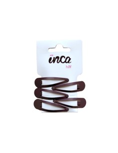 Pinza pelo marrón chocolate 5 cm Inca 50617, pack 5 unidades