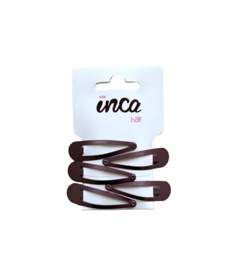Pack 5 clips de color marrón chocolate Inca 50617