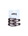 Pinza pelo marrón chocolate 5 cm Inca 50617, pack 5 unidades