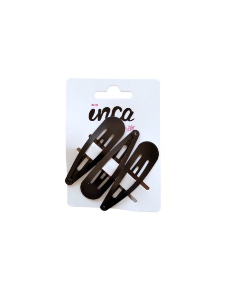 Pinza pelo negra 7 cm Inca 50721, pack 3 unidades
