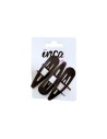 Pinza pelo negra 7 cm Inca 50721, pack 3 unidades