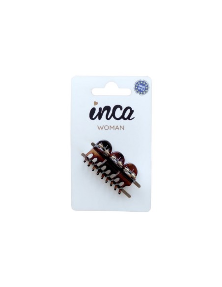 Pinza pelo marrón concha francesa Inca 80026, pack 3 unidades