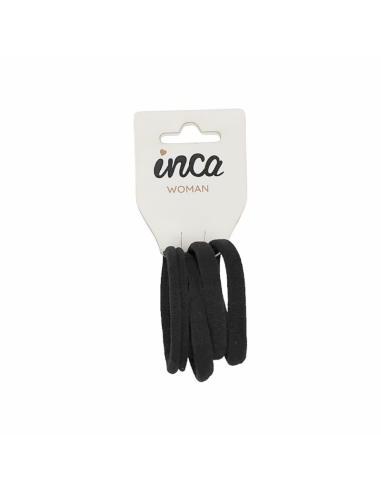 Goma pelo acrílica negra Inca 11002, pack 4 gomas