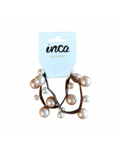 Goma pelo con perlas Inca 30119, pack 2 unidades