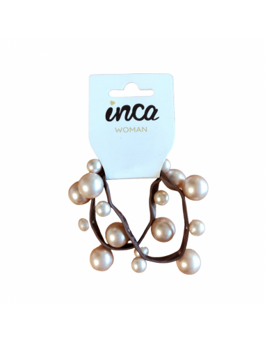Goma pelo con perlas Inca 30119, pack 2 unidades