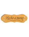 Etiqueta coser polipiel "Hecho a mano" FR7023, 25 u
