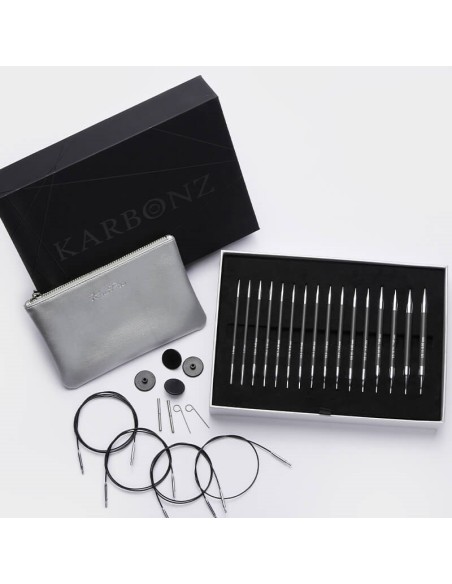 Set agujas interc. 3,5-8 mm KnitPro Karbonz Box of joy 41630