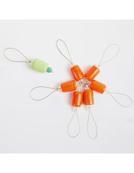 Marcapuntos Zooni Orange Lily Knitpro 10931
