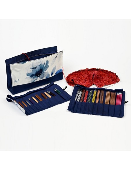 Estuche agujas intecambiables y doble punta KnitPro Blossom 12853