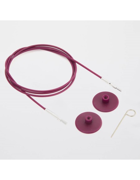 Cable plateado púrpura Knitpro