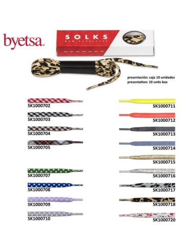 Cordón calzado Solks estampados, blíster