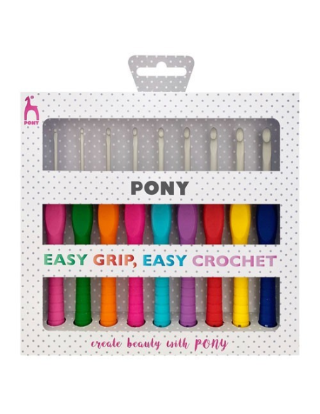 Estuche ganchillo ergonómico Pony 14 cm 56835 surtido