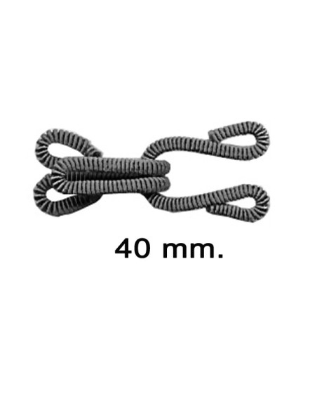 Corchete peletero 40 mm Hemline, blister de 3 juegos