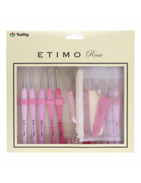 Set estuche 10 ganchillos Tulip Etimo Rose TER001E