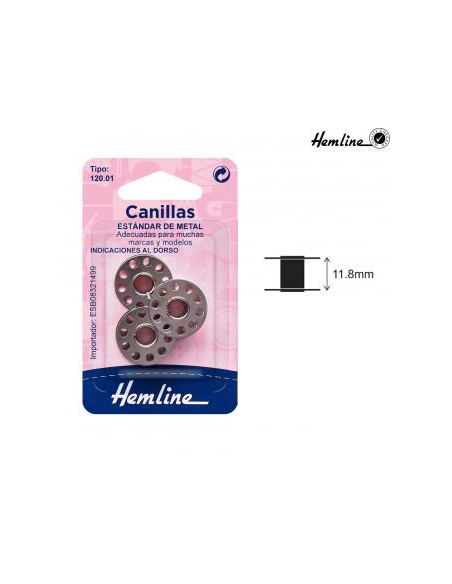 Canilla máquina Hemline H120.01, blíster de 3 u