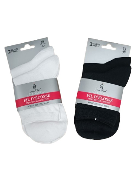 Calcetín hilo de Escocia 636 Dune Bleue, pack 2 pares