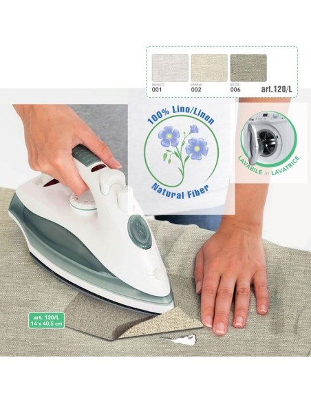 Remiendo termoadhesivo lino mod. 120-L (14 x 40,50 cm), u