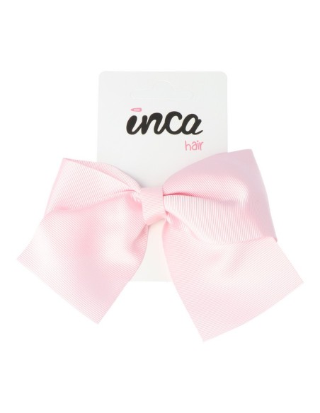 Lazo rosa pastel con pinza cocodrilo Inca 25503