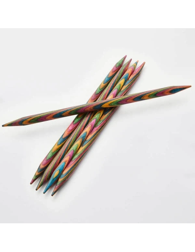 Aguja doble punta Knitpro Symfonie 15 cm, juego de 5