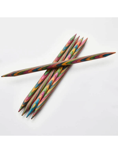 Aguja doble punta Knitpro Symfonie 15 cm, juego de 5