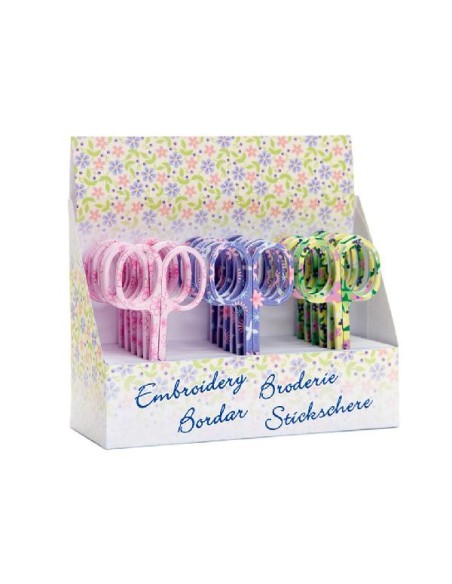 Tijera bordar floral B4814.1, expositor de 18 und.