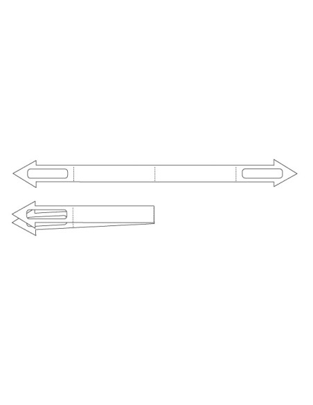 Ondulador plástico 9,9 cm transparente, 100 u