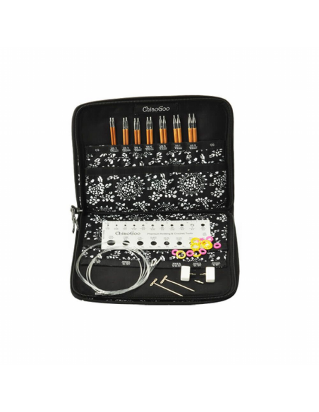 Set agujas intercambiables spin bamboo 10 cm ChiaoGoo 2400